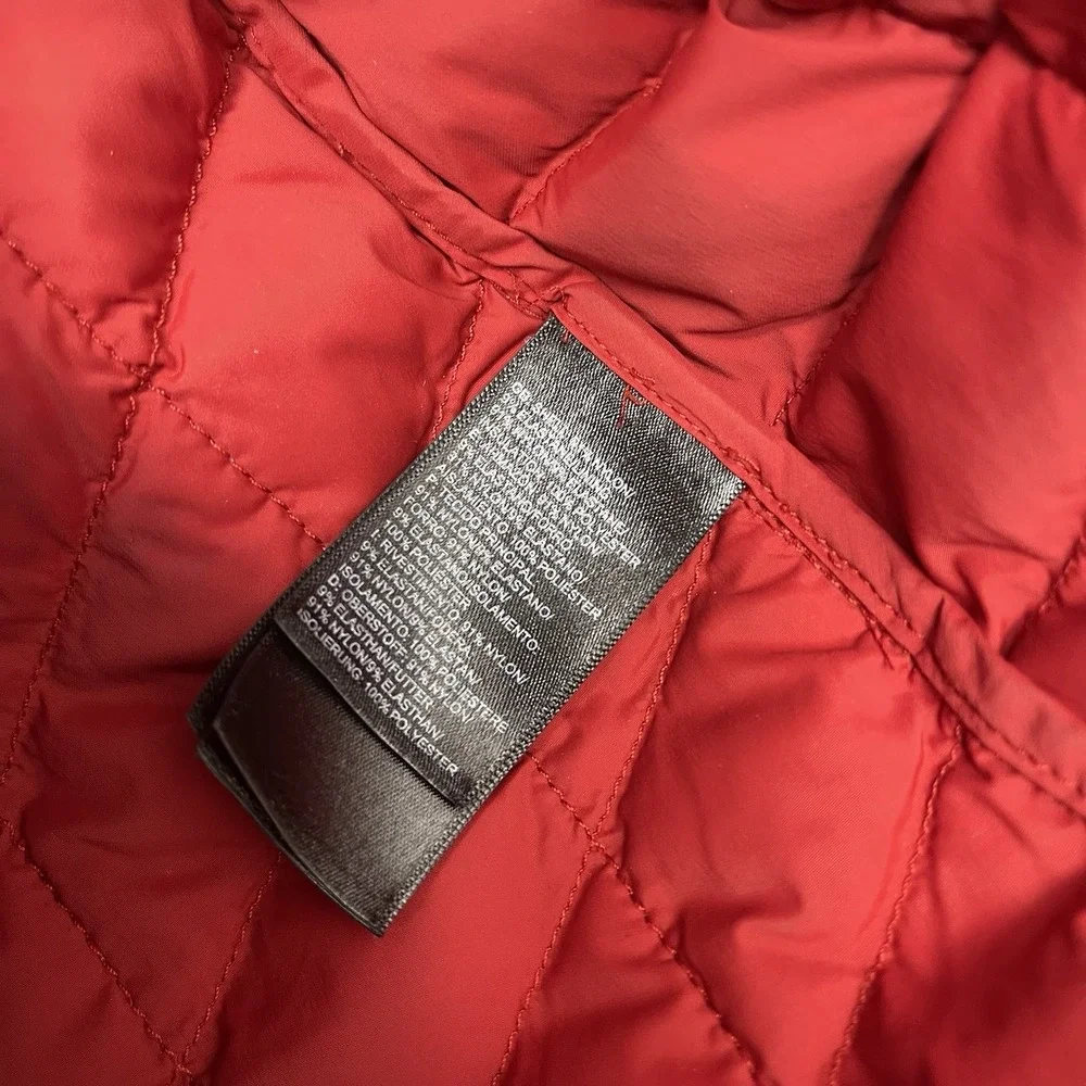 The North Face Thermoball Jacket Mens Large Red Full Zip Puffer Outdoor Hiking